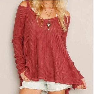 Free people Moonshine cold shoulder sweater
